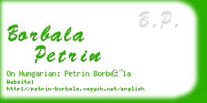 borbala petrin business card